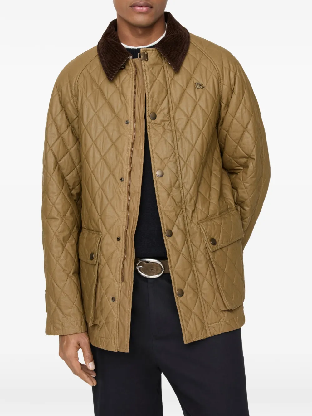 Burberry Gewatteerd gecoat katoenen Barn jack Beige