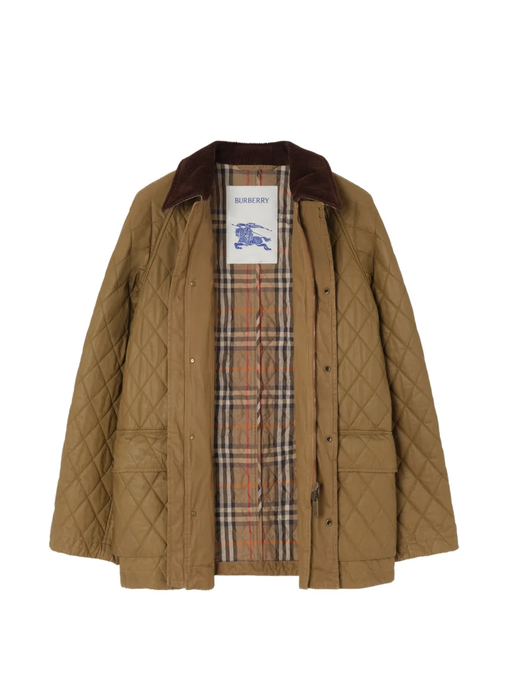Burberry Gewatteerd gecoat katoenen Barn jack Beige