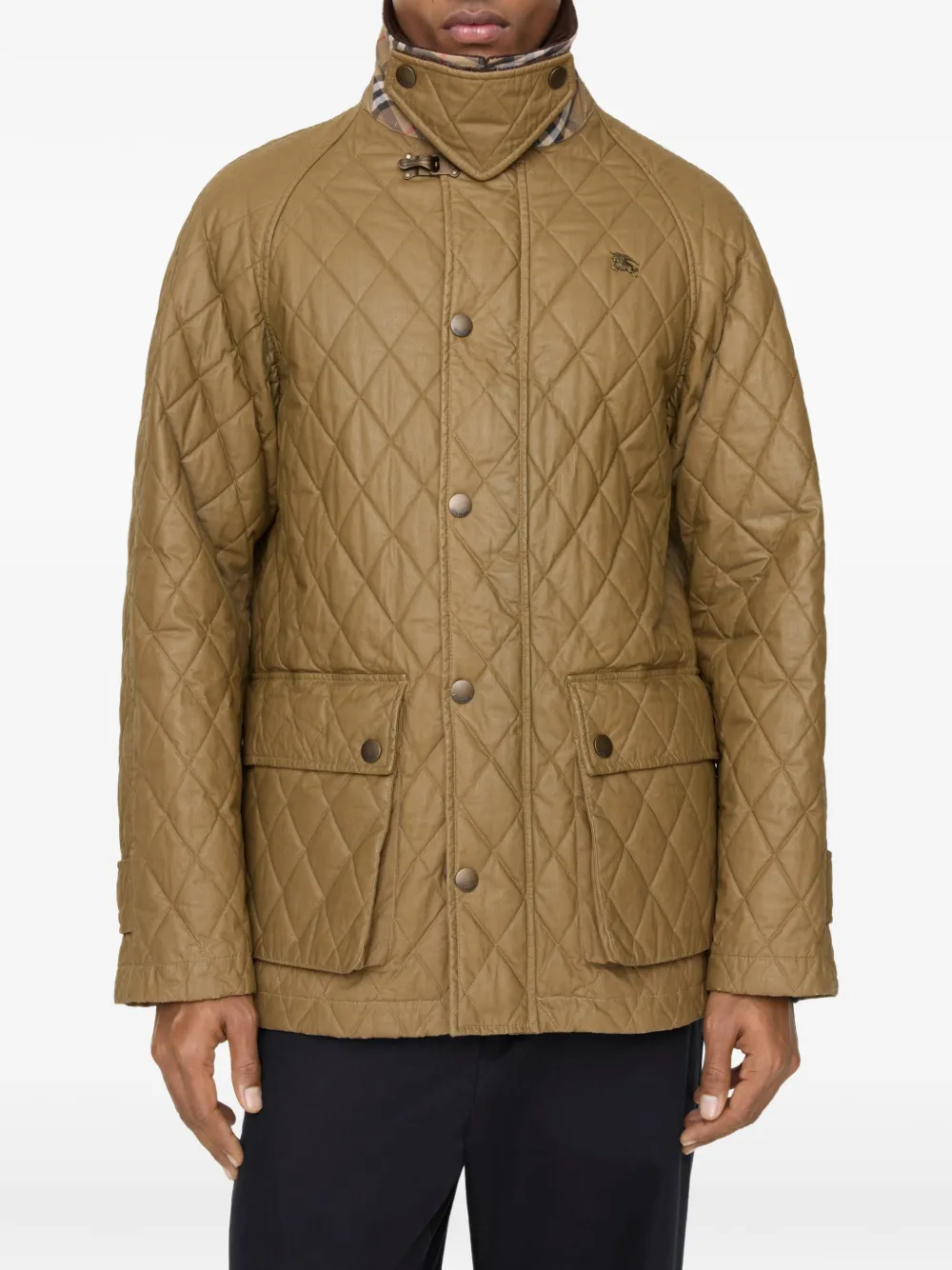 Burberry Gewatteerd gecoat katoenen Barn jack Beige