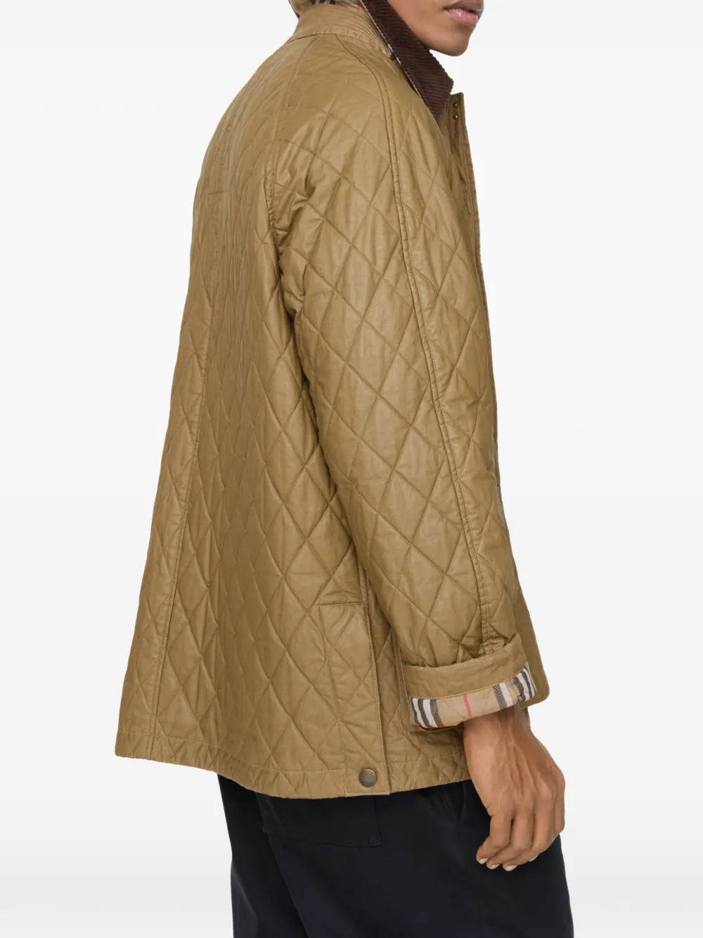Burberry Gewatteerd gecoat katoenen Barn jack Beige