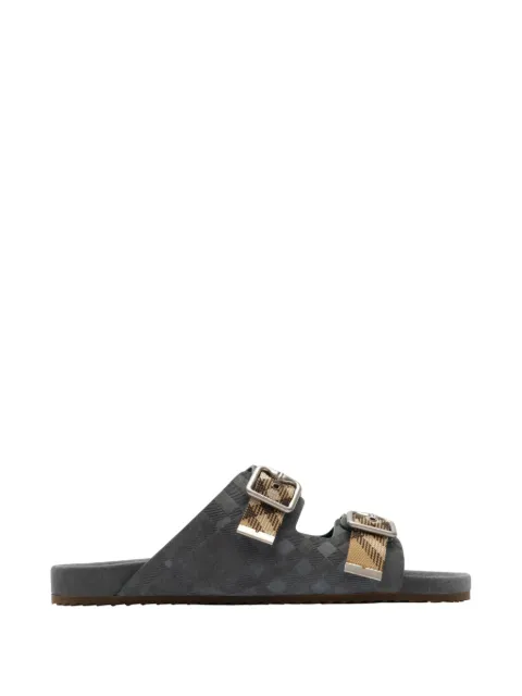 Burberry Check suede Urchin sandals