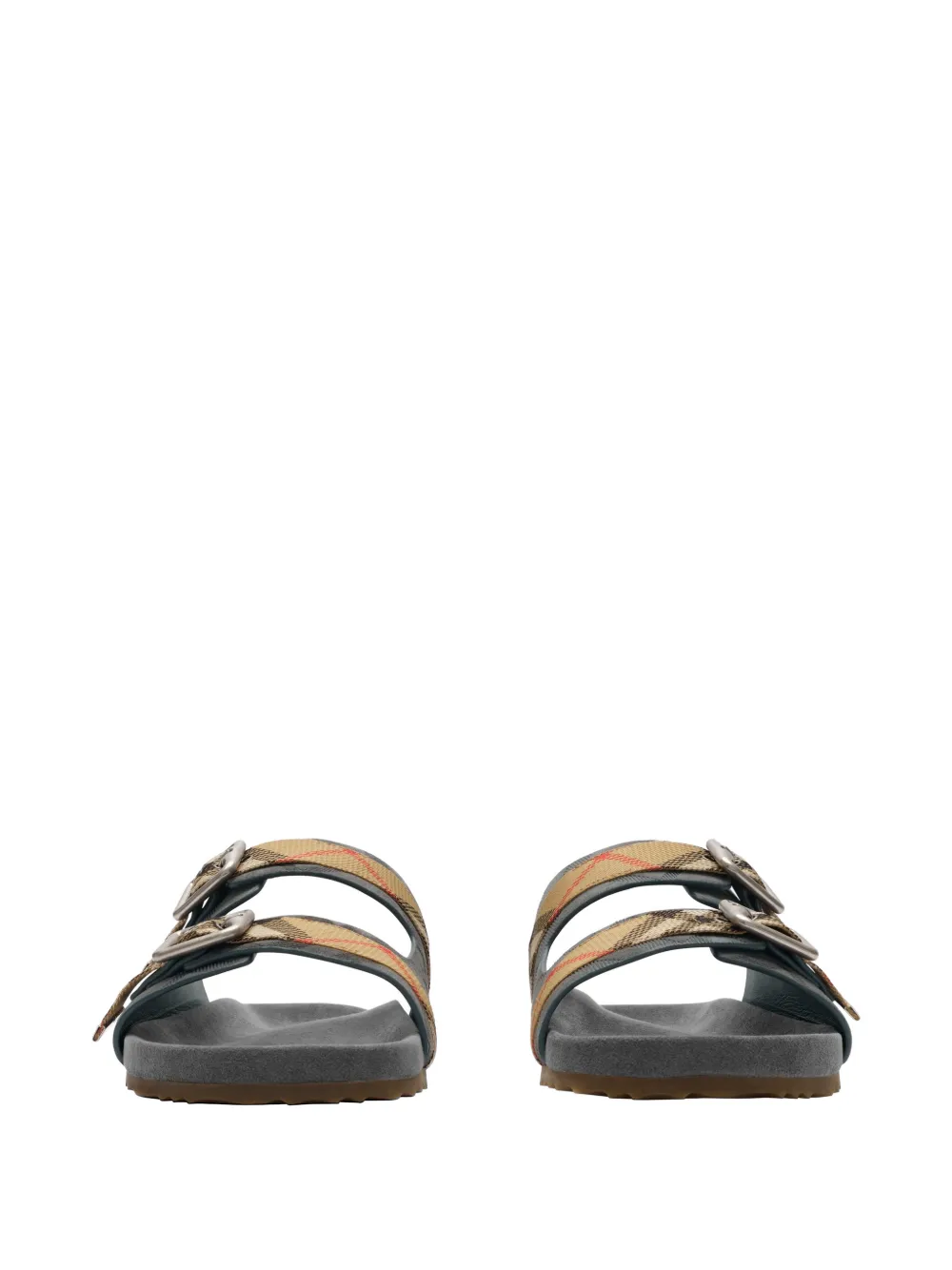 Burberry Urchin suède geruite sandalen Blauw