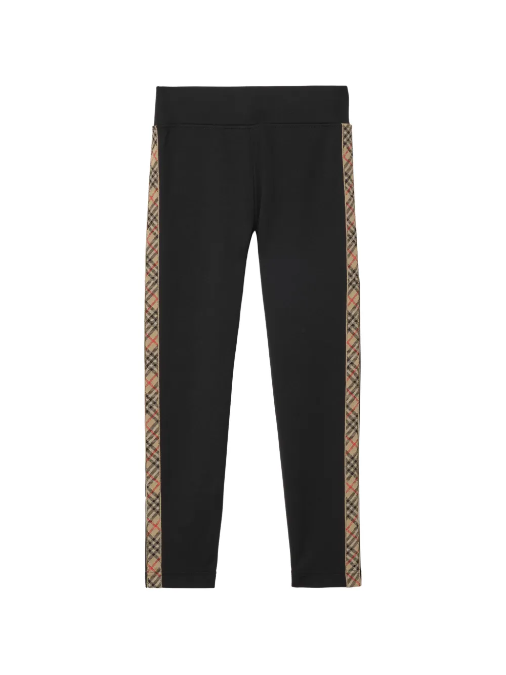 Burberry Kids Check trim nylon leggings - Nero