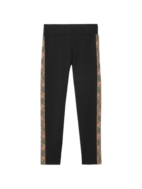 Burberry Kids leggins con ribete de cuadros