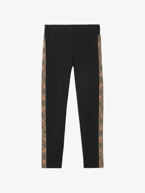 Burberry Kids Check trim nylon leggings