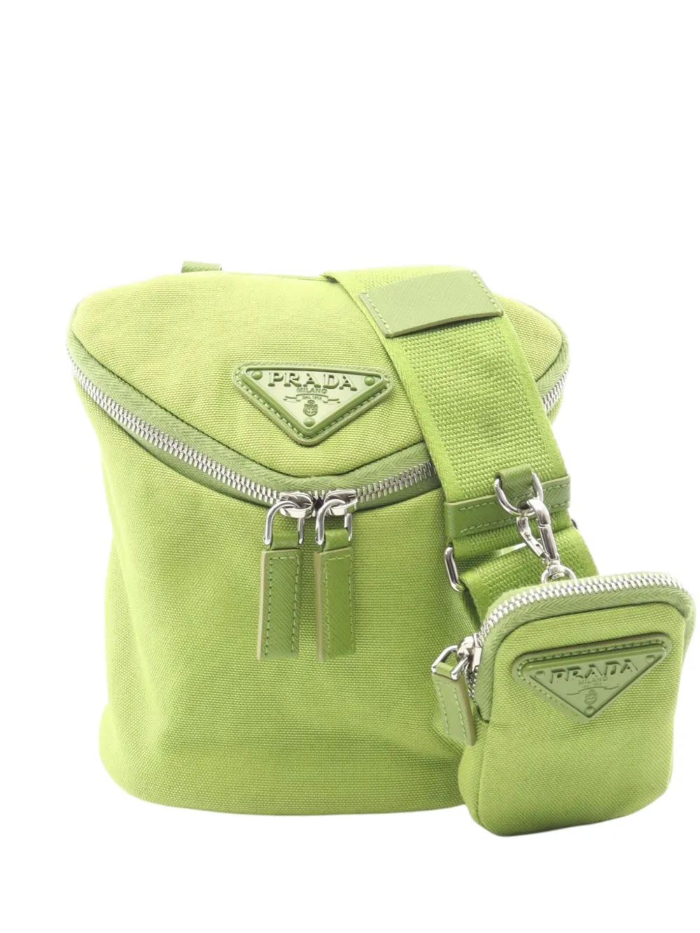 Prada Pre-Owned 2010-2026 Canvas crossbody bag - Verde