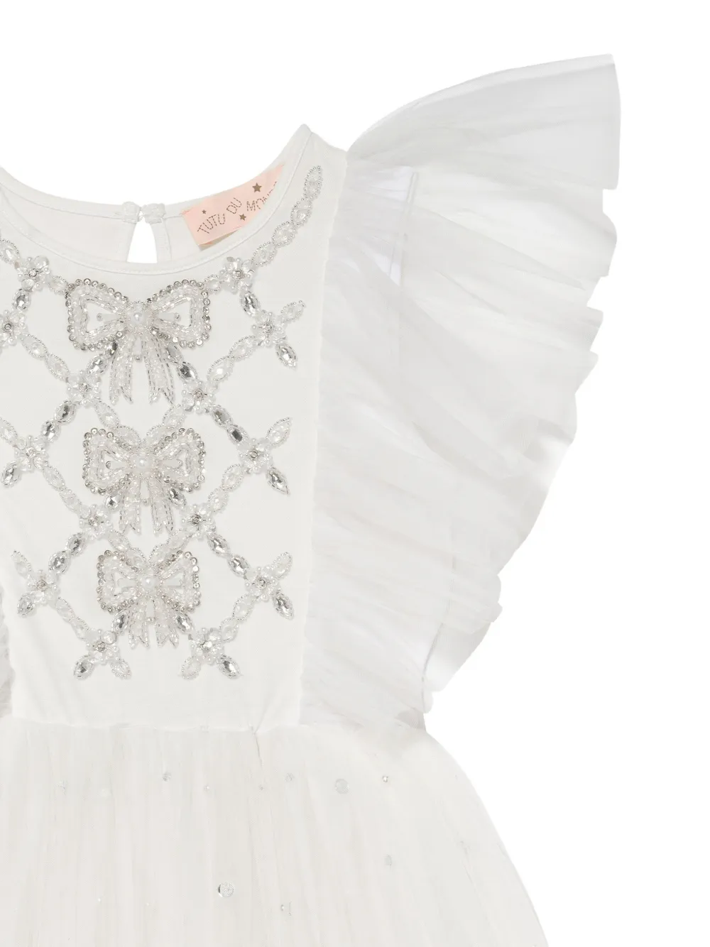 Tutu Du Monde Trinity maxi-jurk met strik en tutu Wit