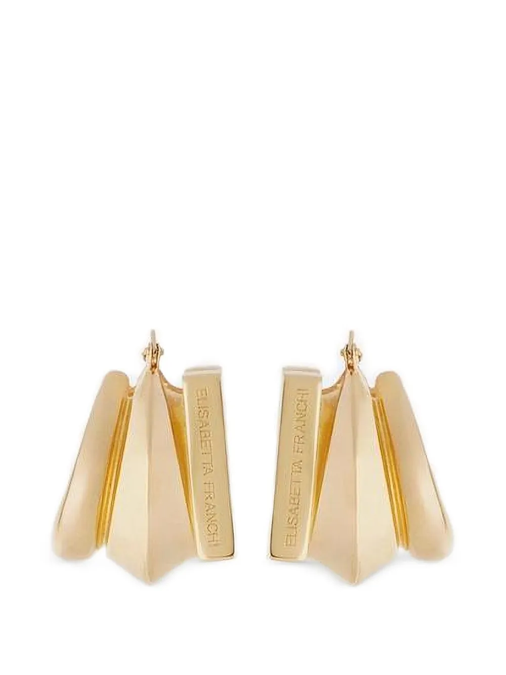 Elisabetta Franchi Orecchini con logo inciso - Oro