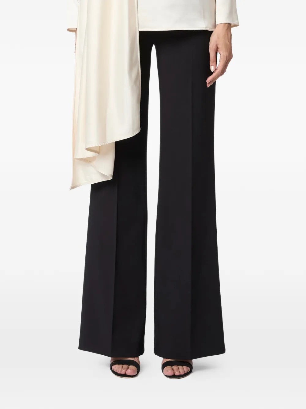 Elisabetta Franchi logo-plaque trousers - Schwarz