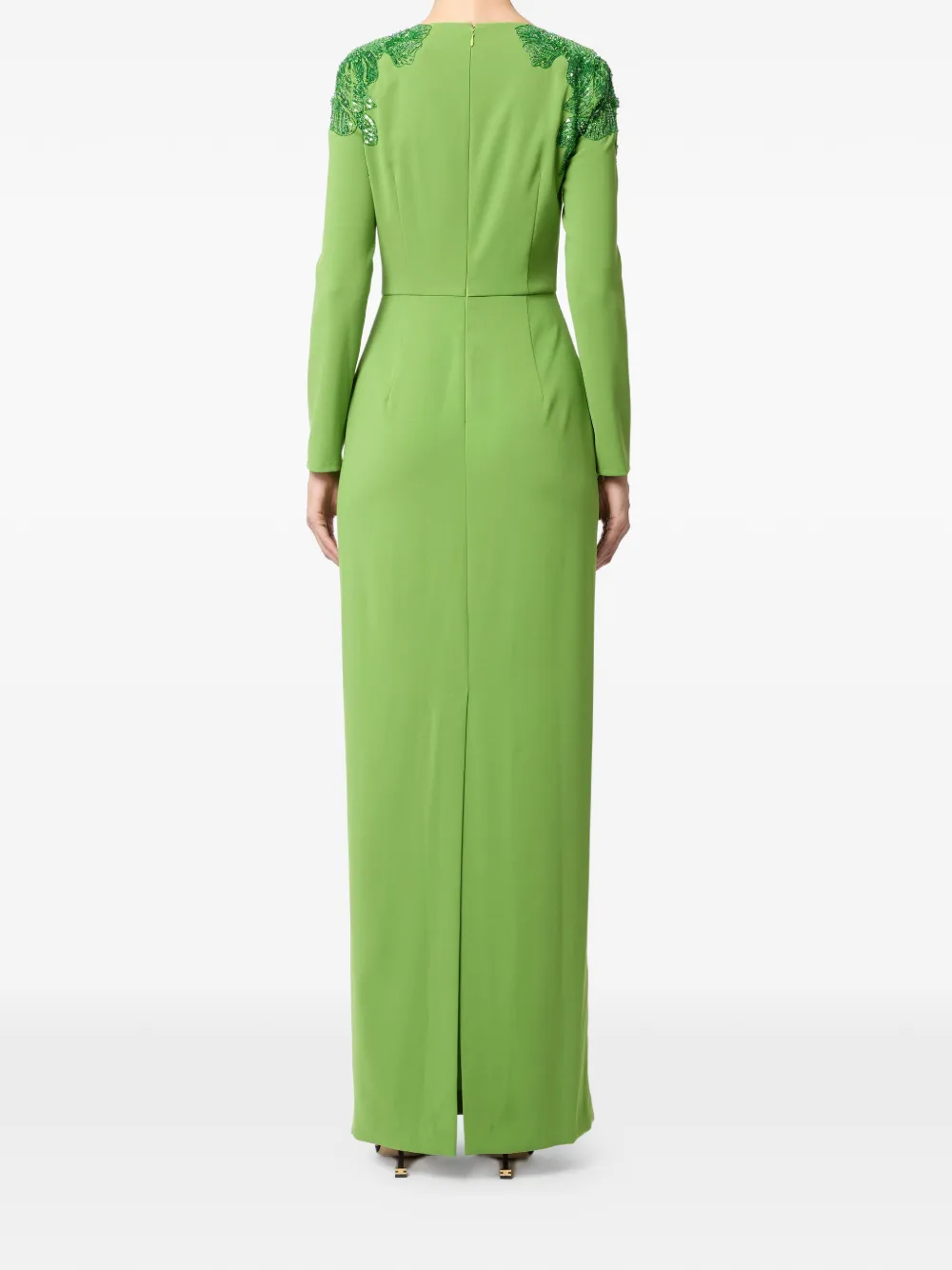 Elisabetta Franchi Maxi-jurk verfraaid met pailletten Groen