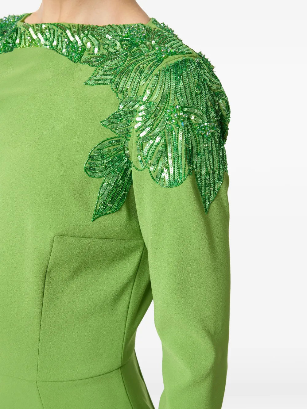 Elisabetta Franchi Maxi-jurk verfraaid met pailletten Groen