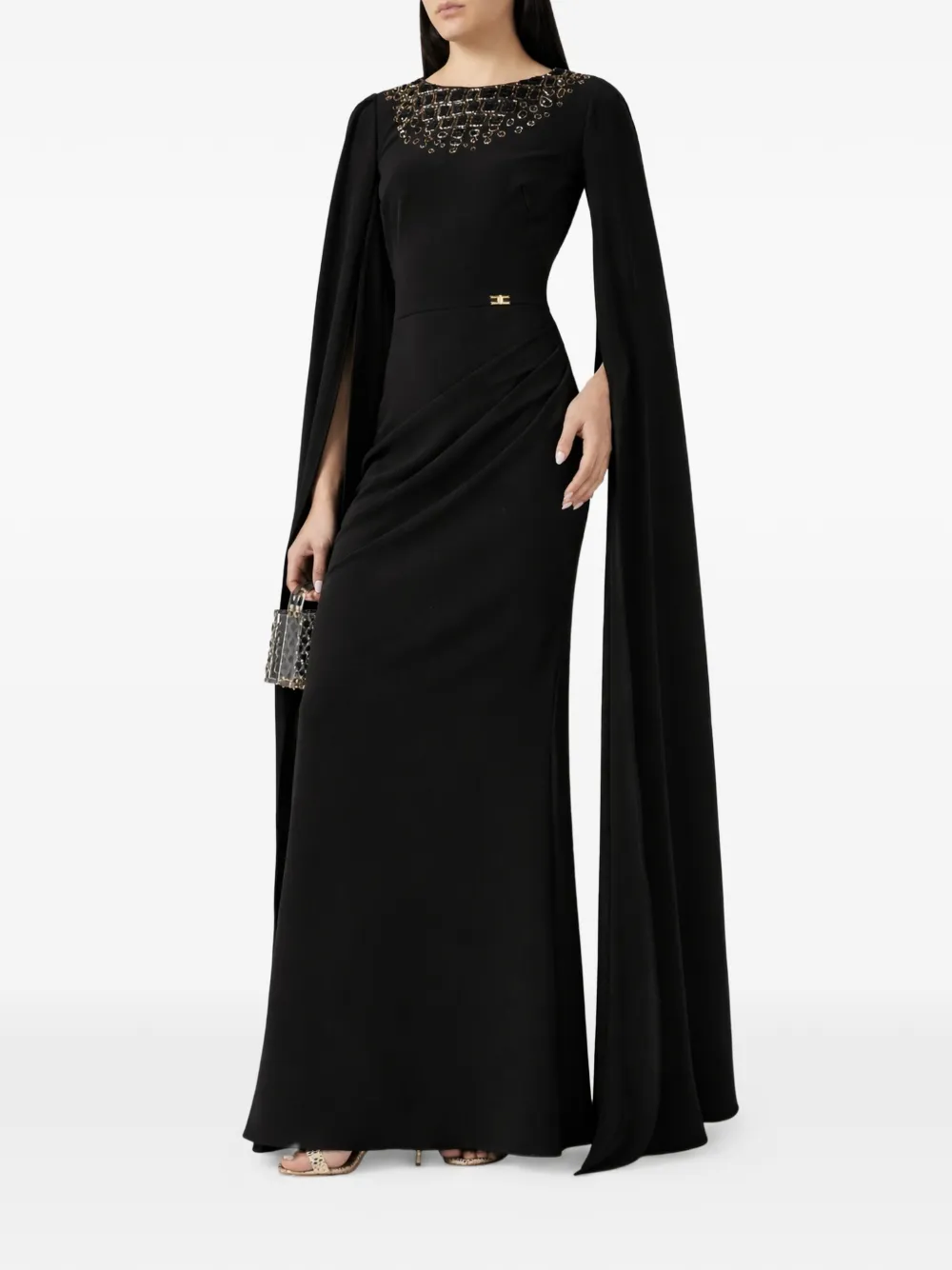 Elisabetta Franchi sequin-embellished maxi dress - Nero