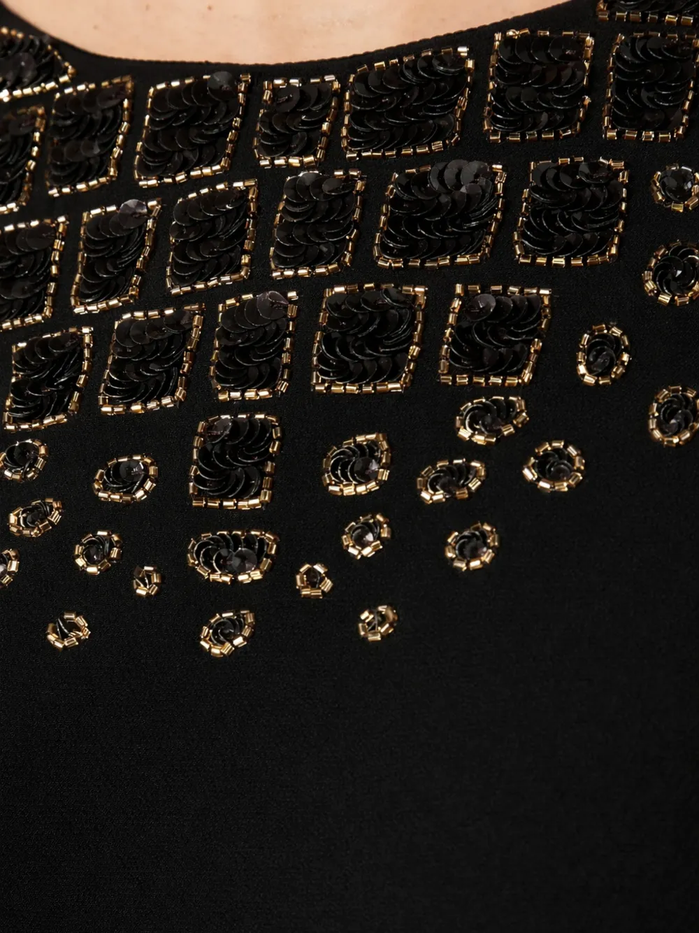 Elisabetta Franchi Maxi-jurk verfraaid met pailletten Zwart