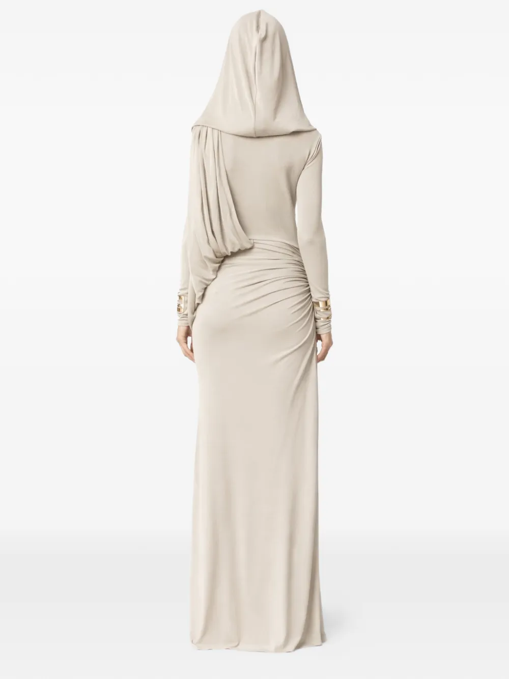 Elisabetta Franchi Maxi-jurk met capuchon Wit