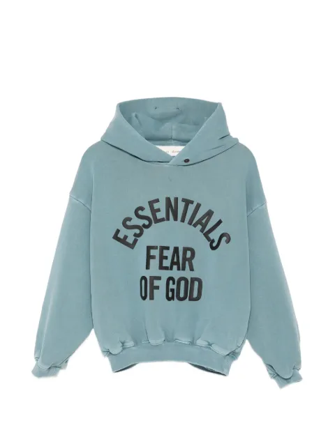 FEAR OF GOD ESSENTIALS KIDS logo-print long-sleeve hoodie