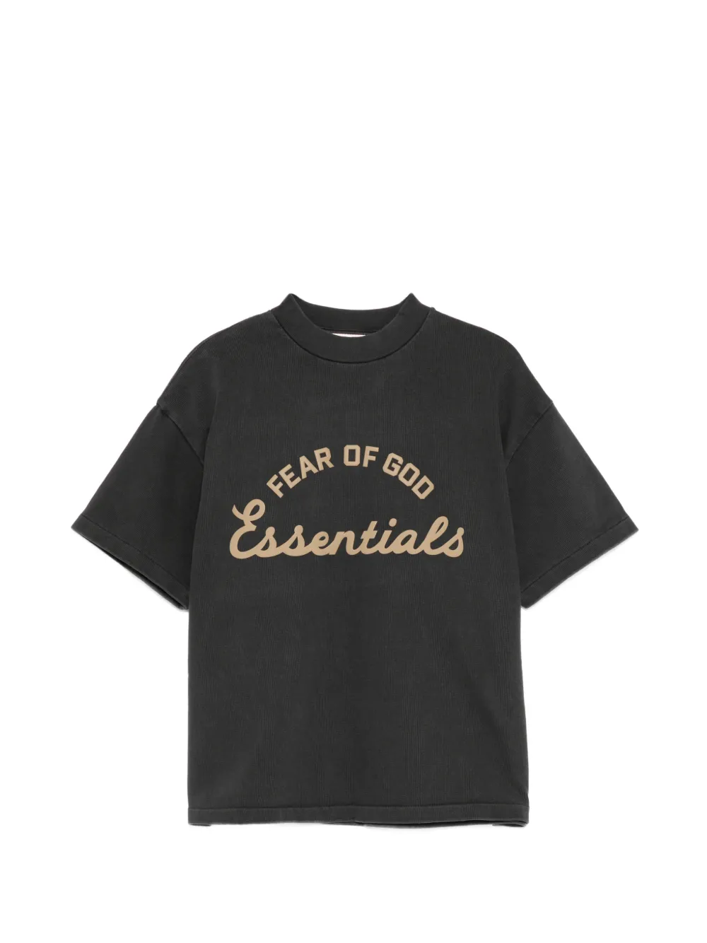 Essentials Kids' Logo-print Crew Neck T-shirt In Gray