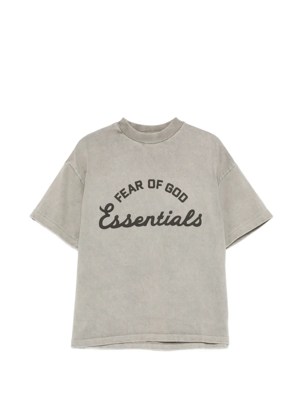Essentials Kids' Logo-print Crew Neck T-shirt In Gray