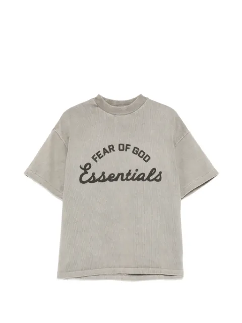 FEAR OF GOD ESSENTIALS KIDS 로고 프린트 크루 넥 티셔츠