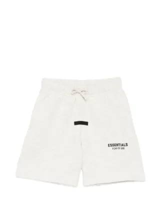 FEAR OF GOD ESSENTIALS KIDS logo-print Track Shorts | Grey | FARFETCH