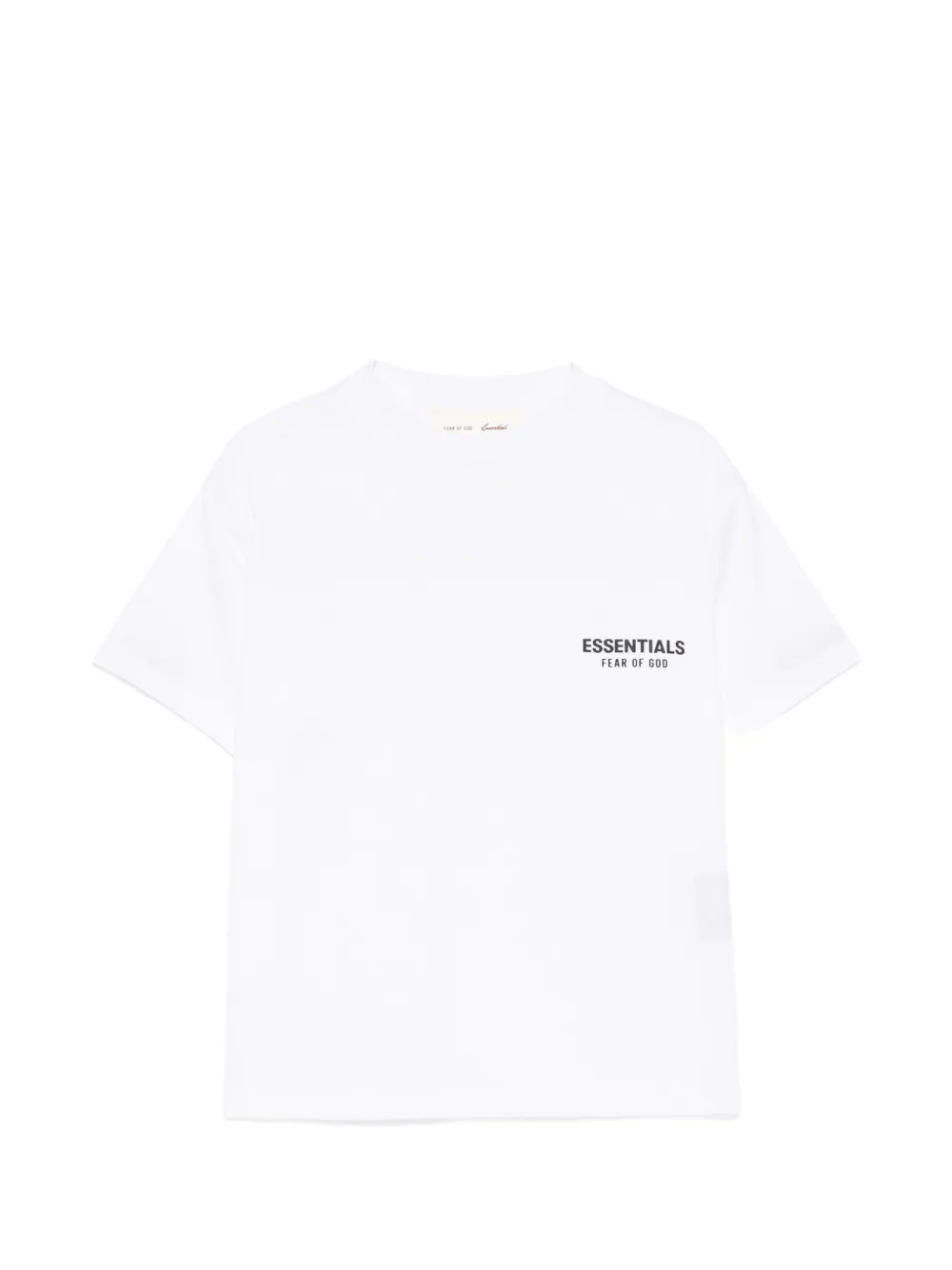 Essentials Kids' Logo-print Crew Neck T-shirt In White