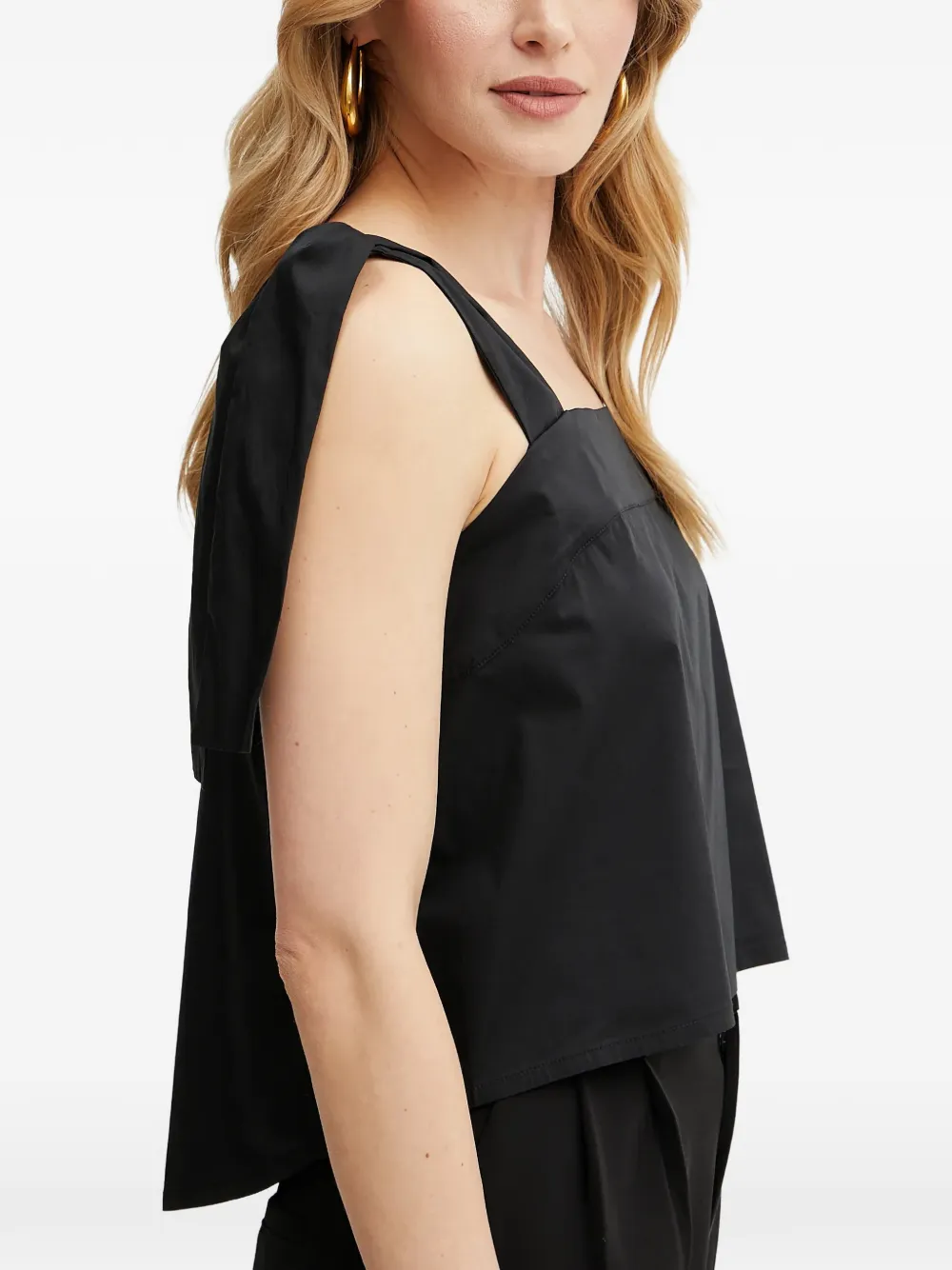 LIU JO bow-detail strap top Zwart