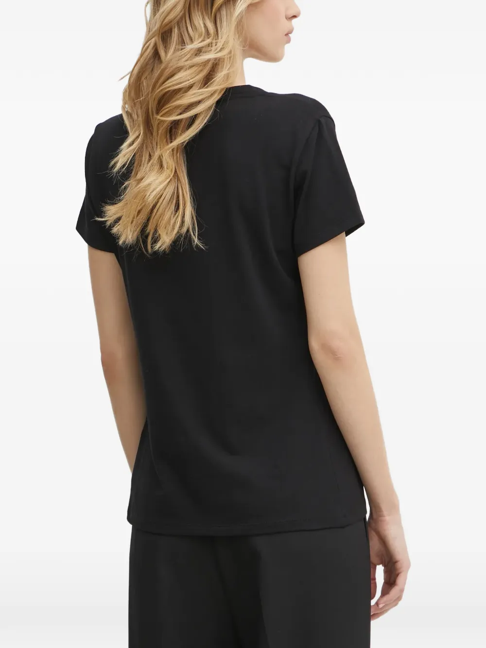 LIU JO T-shirt met logodetail Zwart