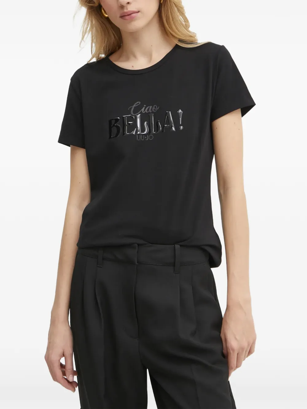 LIU JO T-shirt con logo - Nero
