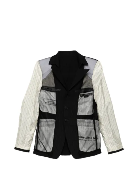 Andersson Bell pinstripe deconstructed jacket