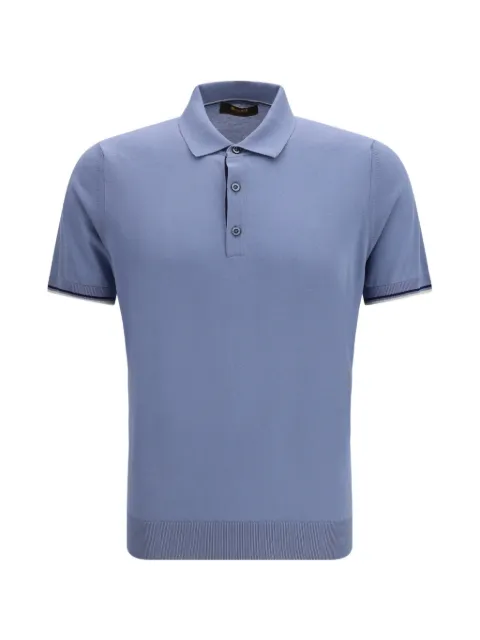 Moorer buttoned short-sleeve polo shirt