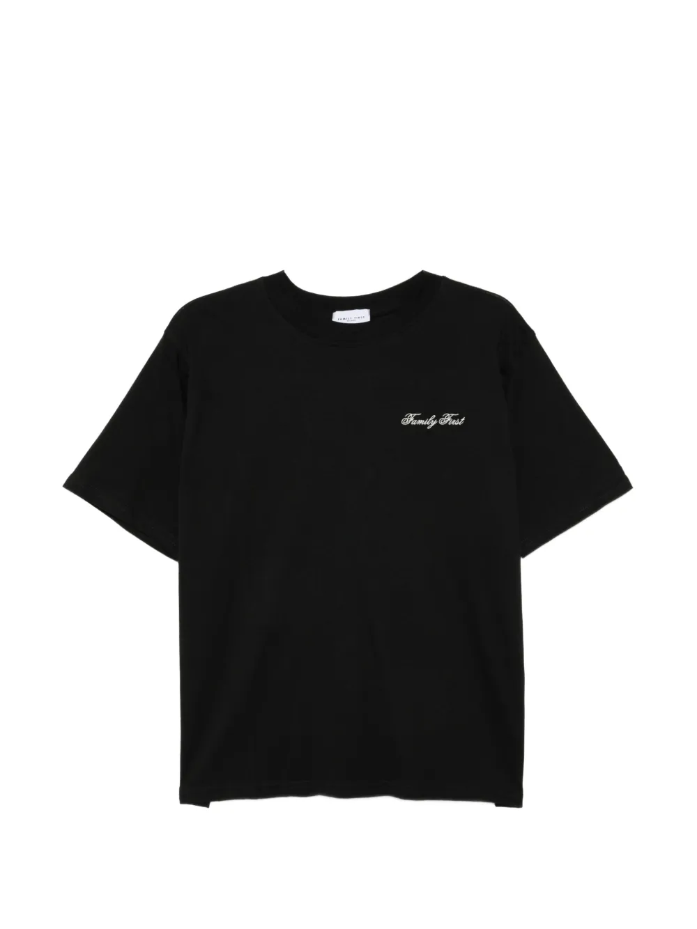 Family First embroidered-logo T-shirt - Schwarz