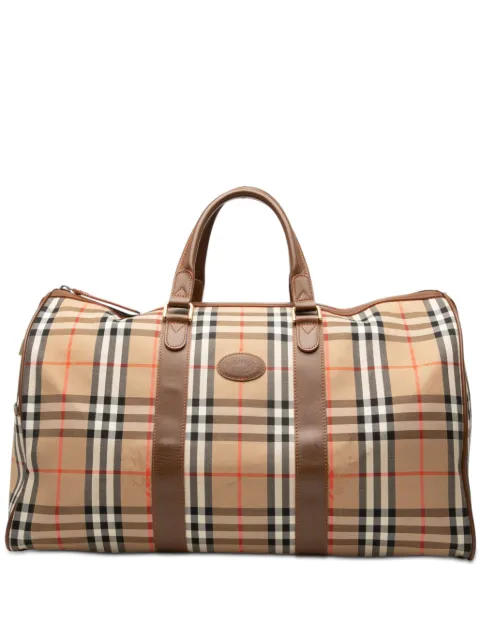 Burberry Pre-Owned sac de voyage à motif Haymarket Check (années 1900)