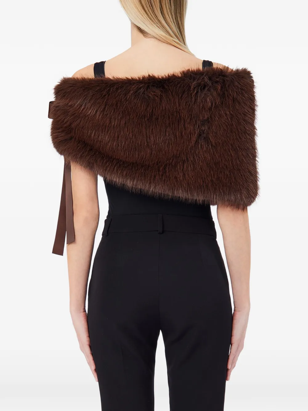 LIU JO embellished faux-fur sweater Bruin