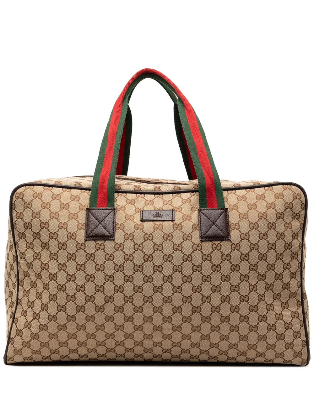 Gucci Pre-Owned 2000-2015 GG Canvas Web travel bag - Marrone