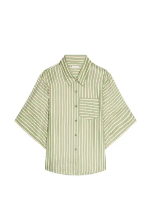 DRIES VAN NOTEN ストライプ シャツ | ブラウン | FARFETCH JP