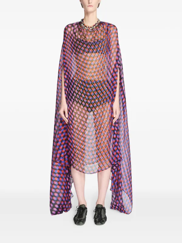 dries van noten purple dress Dries Van Noten Belted Long-Sleeved Maxi Dress in Purple UFO No More