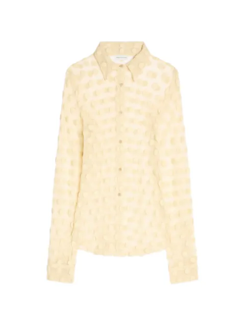 DRIES VAN NOTEN polka-dot sheer shirt
