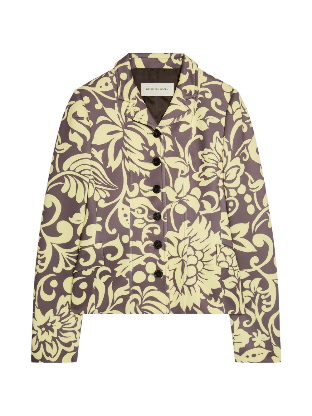 DRIES VAN NOTEN Blazer a fiori - Marrone