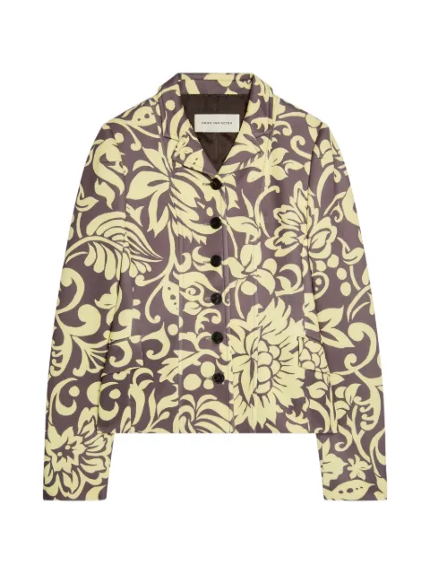 DRIES VAN NOTEN floral scuba blazer