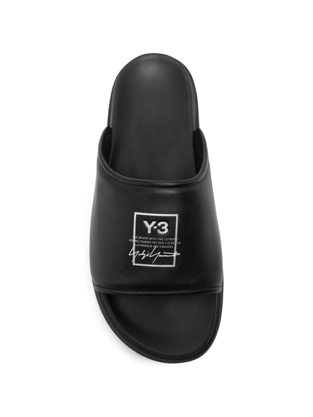 Y-3 logo slides Zwart