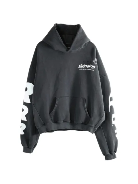 RRR123 Membership Uso logo-print hoodie