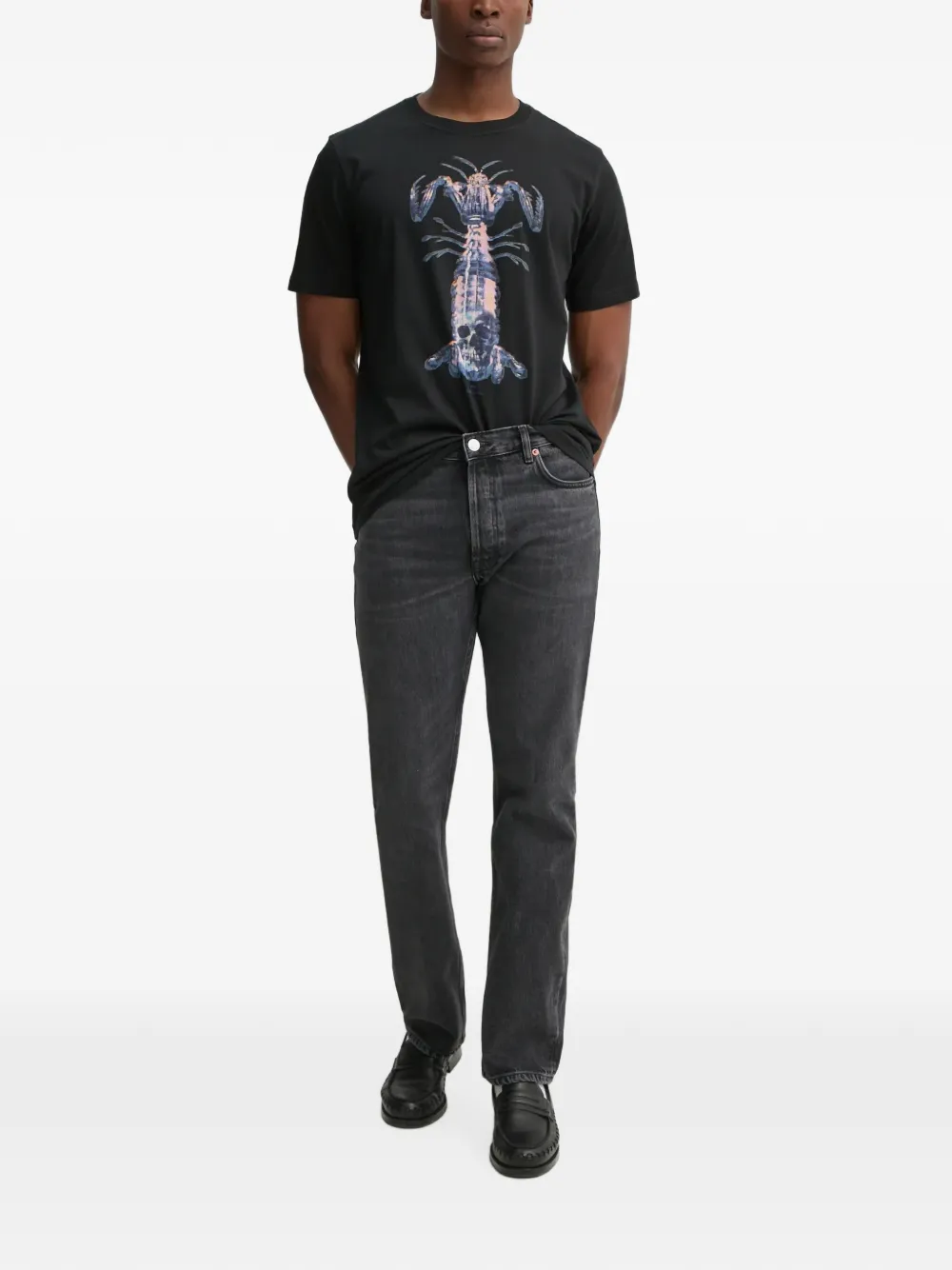 PS Paul Smith lobster print T-shirt Zwart