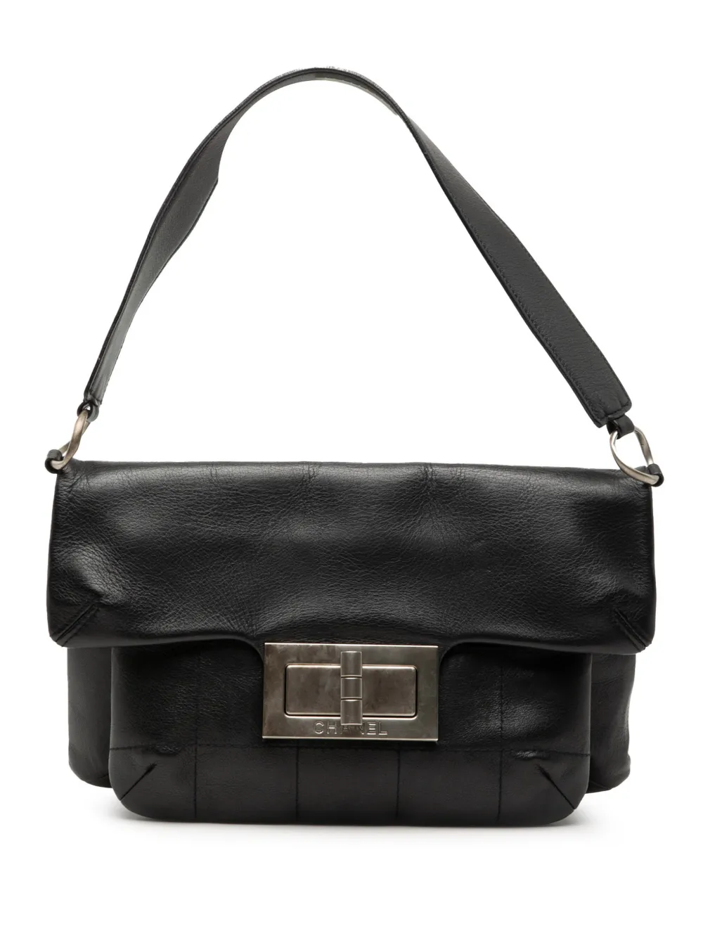 CHANEL Pre-Owned 2003-2004 Chocolate Bar Lambskin Reissue 2.55 shoulder bag - Nero