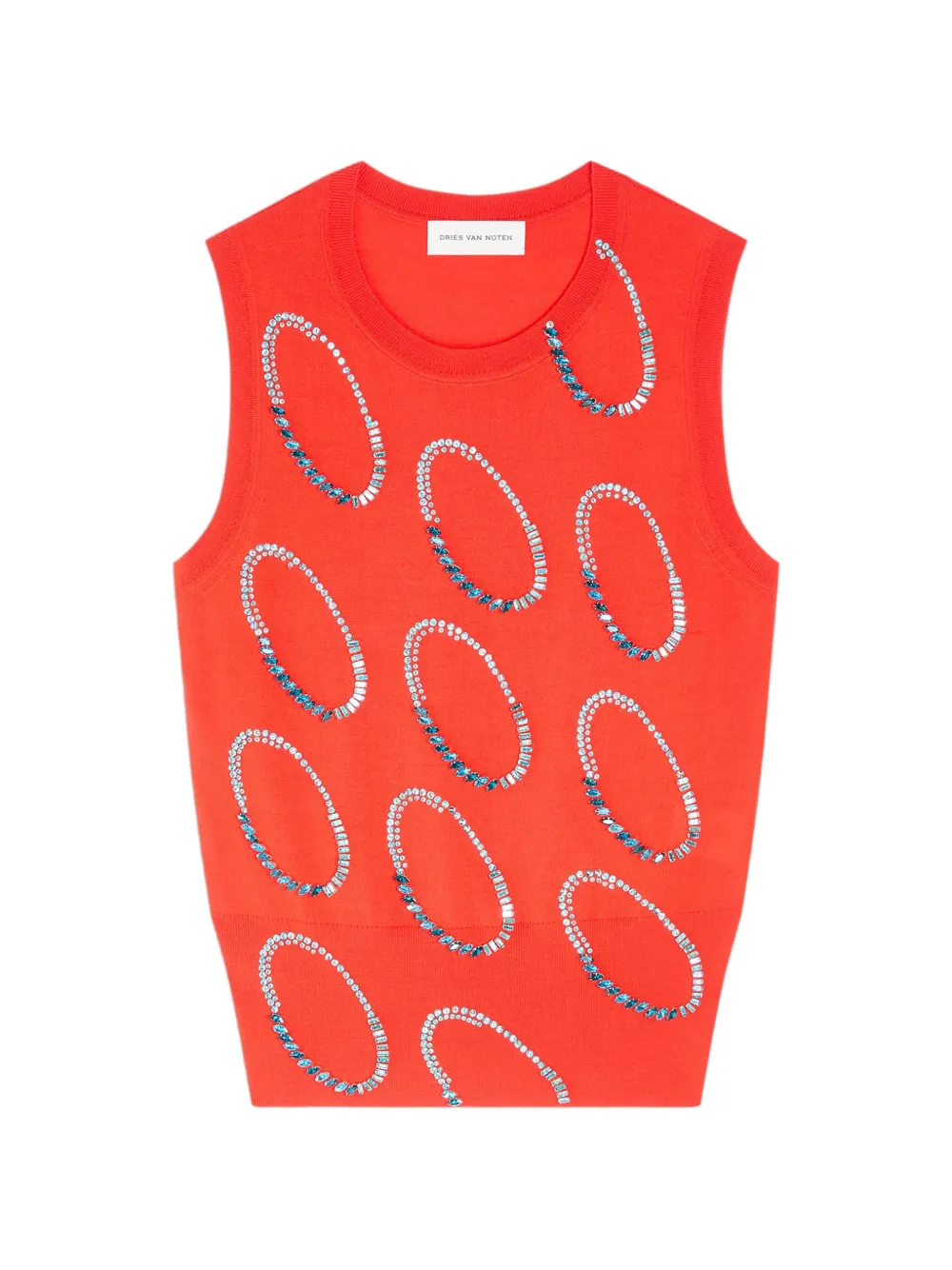 DRIES VAN NOTEN Gilet con ricamo - Rosso