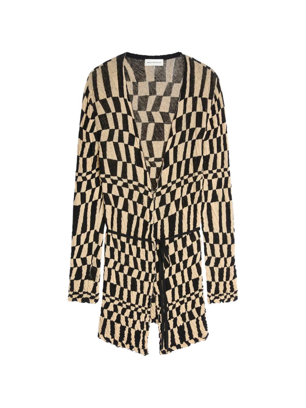 DRIES VAN NOTEN Cardigan con effetto jacquard - Nero
