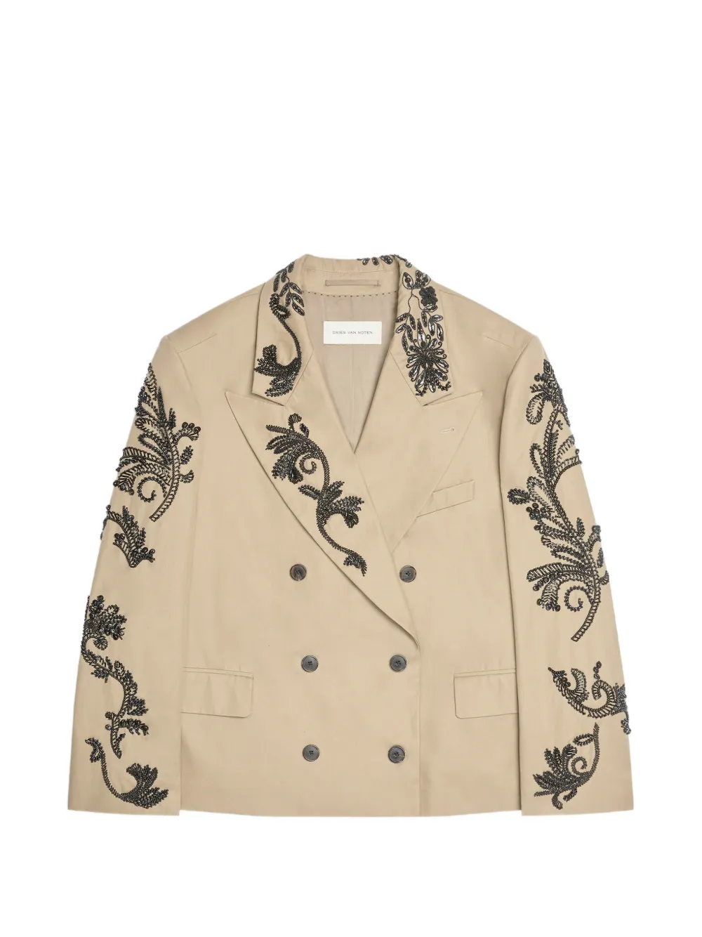 DRIES VAN NOTEN Blazer con ricamo - Toni neutri