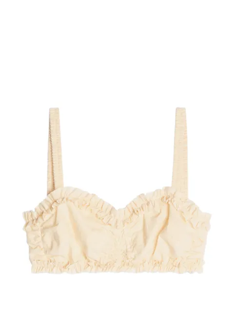 DRIES VAN NOTEN ruffled cotton bra top