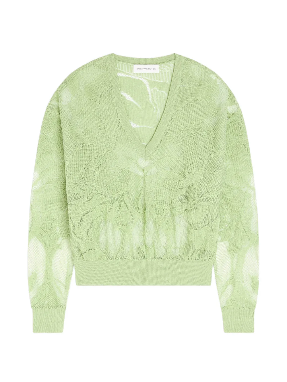 DRIES VAN NOTEN Maglione con scollo a V - Verde
