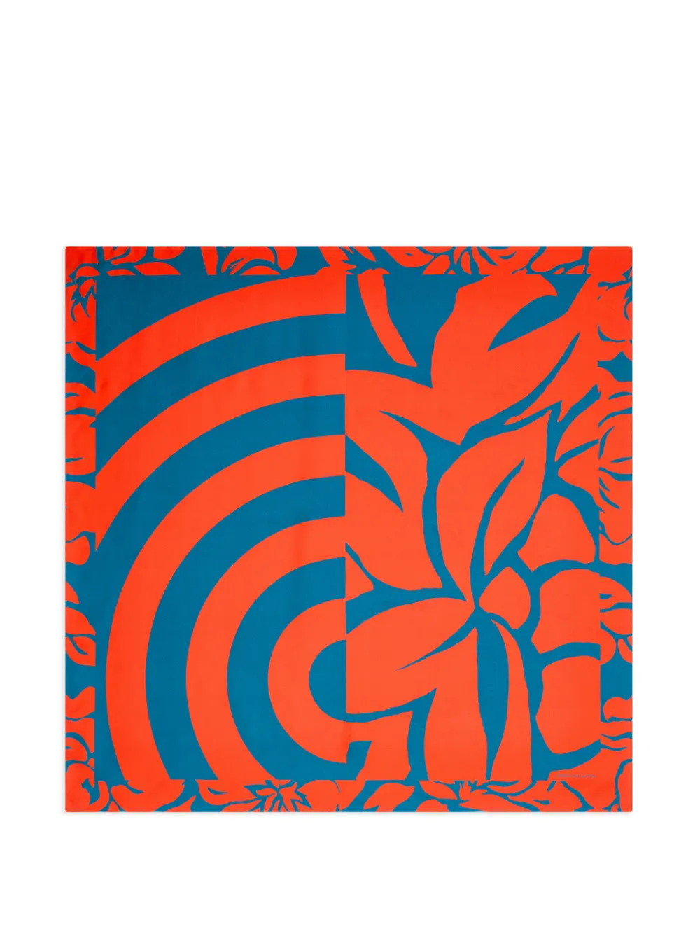 DRIES VAN NOTEN Foulard con stampa - Arancione