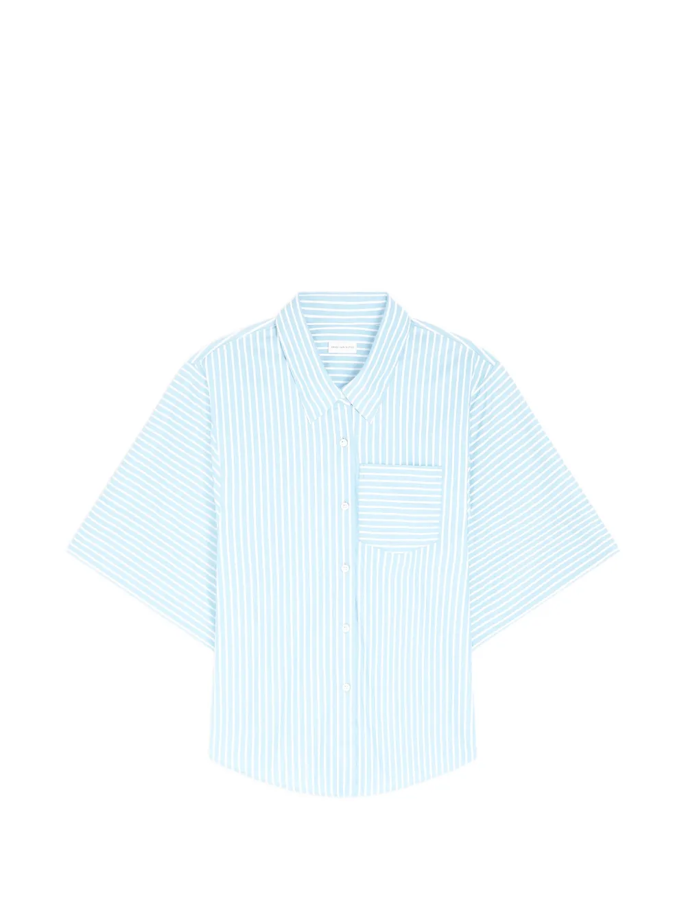 DRIES VAN NOTEN Camicia a righe a maniche corte - Blu