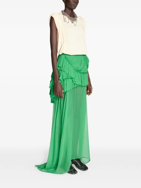 DRIES VAN NOTEN pleats ラッフルスカート Dries Van Noten Senice